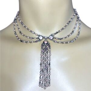 VTG Elegant Draping Signed Monat Necklace